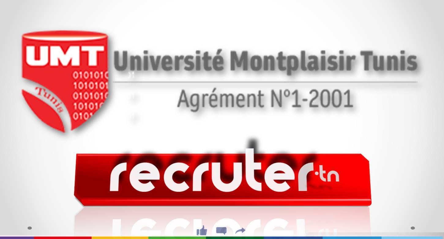 UMT Université Montplaisir Tunis recrute des enseignants permanentes Offres d emploi