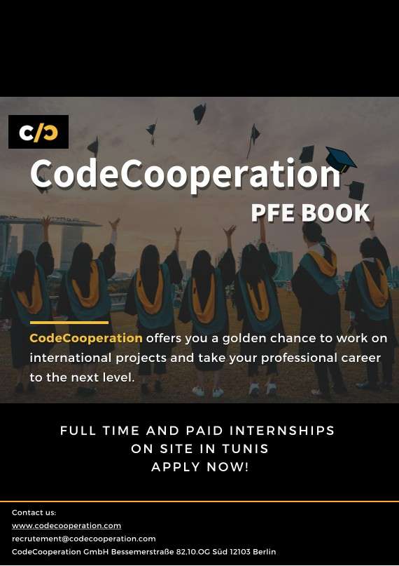 CodeCooperation [PFE Book 2023] » Actualités » Offres d'emploi